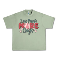Oil Green less people more dogs Urban Heavy Tee - MaliasSmallBusiness