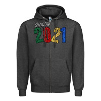 Charcoal Heather Happy 2021 Zipper Hoodie - Bettercallsaul