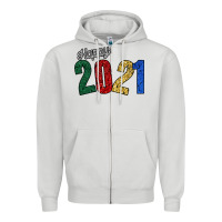 Dove Grey Happy 2021 Zipper Hoodie - Bettercallsaul
