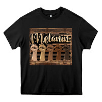 Black melanin American flag Heavy Core Tee - HRA Design Shop