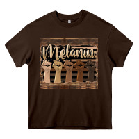 Chocolate Brown melanin American flag Heavy Core Tee - HRA Design Shop