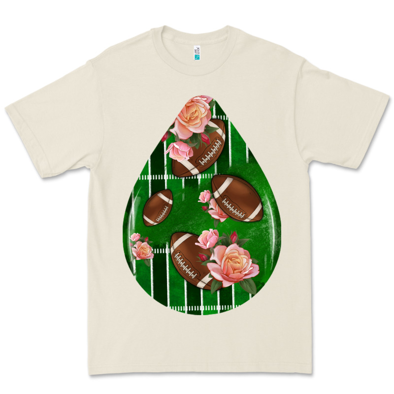 American Football And Western Roses Teardrop Premium Tee by BundleAndBundleShop | Teevron