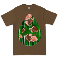 Cacao american football and western roses teardrop Premium Tee - BundleAndBundleShop