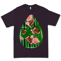 Plum american football and western roses teardrop Premium Tee - BundleAndBundleShop