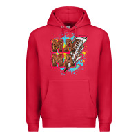 Cardinal Mama Football lightning bolt Premium Hoodie - HowdyJamesFarm