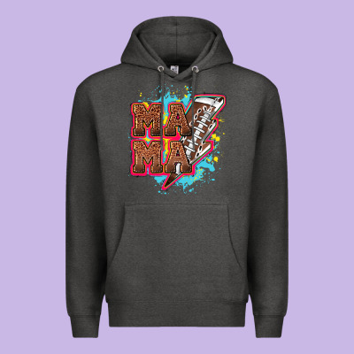 Mama Football Lightning Bolt Premium Hoodie Designed By Howdyjamesfarm