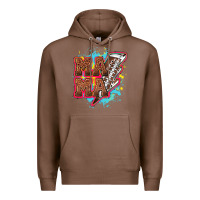 Chestnut Mama Football lightning bolt Premium Hoodie - HowdyJamesFarm