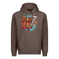 Coffee Mama Football lightning bolt Premium Hoodie - HowdyJamesFarm