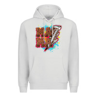 Dove Grey Mama Football lightning bolt Premium Hoodie - HowdyJamesFarm