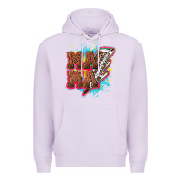 Lilac Mama Football lightning bolt Premium Hoodie - HowdyJamesFarm