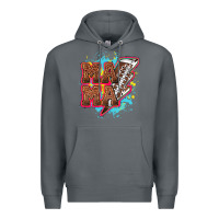 Rock Mama Football lightning bolt Premium Hoodie - HowdyJamesFarm