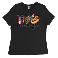 Black peace love let's get it Ladies Tee - CowhideDigitalArt