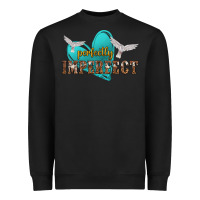 Black perfectly imperfect Heavyweight Sweatshirt - NancyCooperArtShop