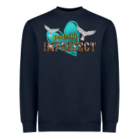 Navy perfectly imperfect Heavyweight Sweatshirt - NancyCooperArtShop