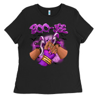 Black Boo-jee Halloween afro sneakers Ladies Tee - RanaPortraitStore