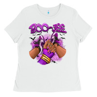 White Boo-jee Halloween afro sneakers Ladies Tee - RanaPortraitStore
