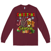 Burgundy christmas season Long Sleeve Tee - MaliasSmallBusiness