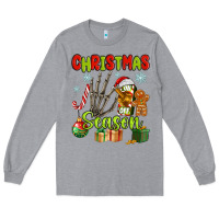 Heather Grey christmas season Long Sleeve Tee - MaliasSmallBusiness