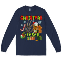 Navy christmas season Long Sleeve Tee - MaliasSmallBusiness
