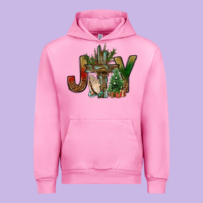Joy Christmas With Cross Bbs Urban Hoodie Designed By Bundleandbundleshop