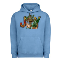 Pigment Pebble Blue joy christmas with cross bbs Urban Hoodie - BundleAndBundleShop