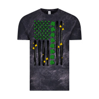 Cloud Black shamrock usa flag Vintage Tee - MaliasSmallBusiness