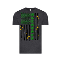 Vintage Black shamrock usa flag Vintage Tee - MaliasSmallBusiness