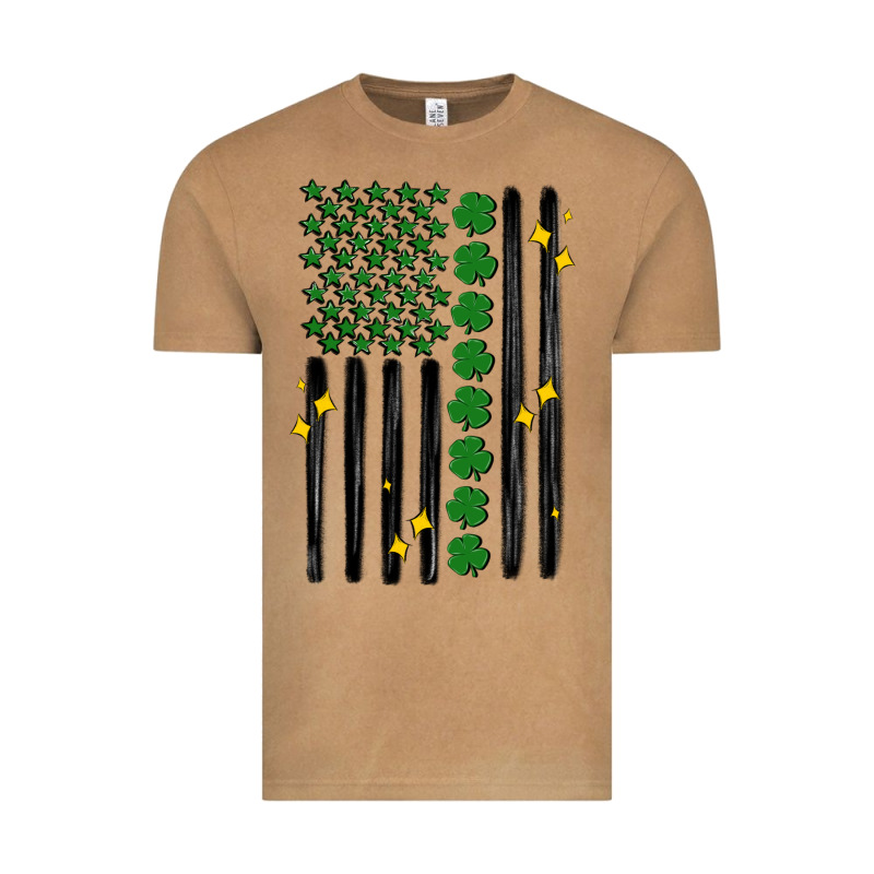 Shamrock Usa Flag Vintage Tee by MaliasSmallBusiness | Teevron