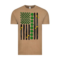 Vintage Coffee shamrock usa flag Vintage Tee - MaliasSmallBusiness