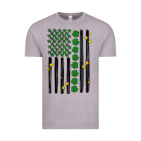 Vintage Zinc shamrock usa flag Vintage Tee - MaliasSmallBusiness