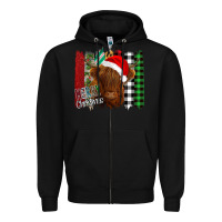 Black Merry Christmas Cow Zipper Hoodie - Bettercallsaul