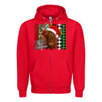 Red Merry Christmas Cow Zipper Hoodie - Bettercallsaul