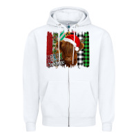 White Merry Christmas Cow Zipper Hoodie - Bettercallsaul