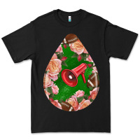 Black american football and western roses teardrop Premium Tee - BundleAndBundleShop