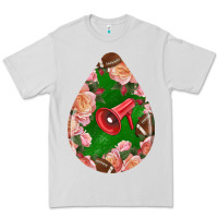 Dove Grey american football and western roses teardrop Premium Tee - BundleAndBundleShop