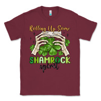 Burgundy rolling up some shamrock spirit Classic Tee - MaliasSmallBusiness