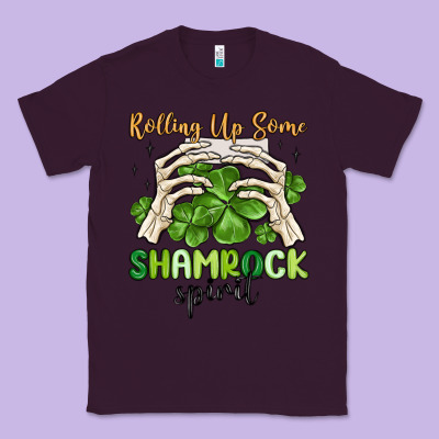 Rolling Up Some Shamrock Spirit Classic Tee Designed By Maliassmallbusiness