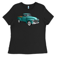 Black western truck 34 view Ladies Tee - FaDigitalArtStudio