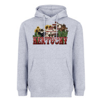 Heather Grey Kentucky 4th of july Heavyweight Hoodie - HowdyJamesFarm