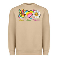 Mushroom peace love happiness Heavyweight Sweatshirt - NancyCooperArtShop