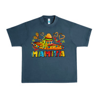 Midnight Navy mamita and sombrero with lime flowers Urban Heavy Tee - AdoDesignShop