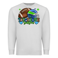 Dove Grey Touchdown season American football green and blue Premium Sweatshirt - HowdyJamesFarm