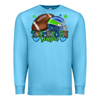 Ocean Blue Touchdown season American football green and blue Premium Sweatshirt - HowdyJamesFarm