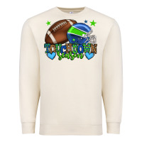Sandshell Touchdown season American football green and blue Premium Sweatshirt - HowdyJamesFarm