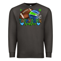 Smoke Touchdown season American football green and blue Premium Sweatshirt - HowdyJamesFarm