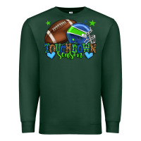 Sports Green Touchdown season American football green and blue Premium Sweatshirt - HowdyJamesFarm