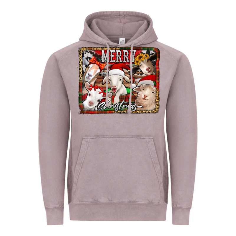 Merry Christmas Goats Vintage Hoodie by Jasminsmagicworld | Teevron