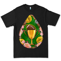Black american football and western roses teardrop Premium Tee - BundleAndBundleShop