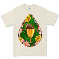 Bone american football and western roses teardrop Premium Tee - BundleAndBundleShop
