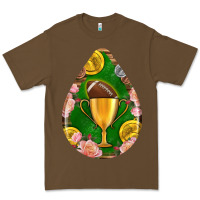 Cacao american football and western roses teardrop Premium Tee - BundleAndBundleShop